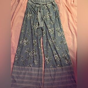 Floral Wide-Leg Pants
